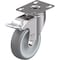 Zoro Select Swivel Plate Caster, Therm Rubber, 4 in, 242 lb LKPXA-TPA 101G-FI - alternate 1