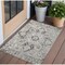 Homeroots 2' X 3' Ivory and Dark Brown Oriental Washable Non Skid Indoor Outdoor Area Rug 563763 - alternate 1