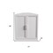 Homeroots Set Of Four White Wood Corner Accent Cabinet With Two Doors 712128 - alternate 5