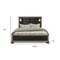 Homeroots Black Faux Crystal Bling Wood And Upholstery Lighted King Bed Frame 564718 - alternate 5