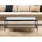 Homeroots 45" Clear And Black Glass And Steel Coffee Table With Shelf 520942 - alternate 1