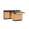Diversified Spaces Perimeter Workstation, Oak, Wood Frame, 90 in W, Red 2844K - alternate 1