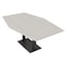 Skutchi Designs Hexagon Conference Table With Power, 48 in W, 72 in L, Ivory HAR-HEX.IR-48X72-DOU.BK-K458-NA - alternate 1