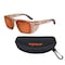 Ergodyne Translucent Tan Frame Bronze Mirror Lens Safety Glasses, AFAS Polarized Mirrored Lenses SIXTEN-AFASPM - alternate 1