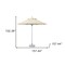 Homeroots 13ft Ecru Polyester Round Market Patio Umbrella 491978 - alternate 4
