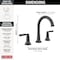 Delta Saylor: Two Handle Widespread Bathroom Faucet 3535-BLMPU-DST - alternate 4