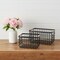 Homeroots Set of Two Black Metal Basket, 2PK 392166 - alternate 9