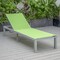 Leisuremod Marlin Patio Chaise Lounge Chair with Grey Aluminum Frame, Green MLGR-77G - alternate 10