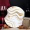 Smarty Had A Party 10.25" White with Gold Waves Plastic Dinner Plates, 120PK 310WHG-CASE - alternate 8