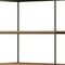 Homeroots 42" Antiqued Brass And Light Brown Distressed Metal and Solid Wood Four Tier Bookcase w/Two Doors 611045 - alternate 9