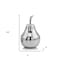 Homeroots 7" Silver Buffed Aluminum Decorative Pear Tabletop Sculpture 354681 - alternate 5