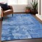 Homeroots 9' X 12' Navy Blue And Ivory Abstract Washable Indoor Outdoor Area Rug 602729 - alternate 9