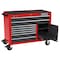 Proto 550 Series Rolling Cabinet, 8 Drawer, Red/Gray, Steel, 50 in W x 25-1/4 in D x 41 in H J555041B-8SG-2S - alternate 2