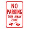 Sign Solutions Usa Parking Sign, 12 in W, Aluminum Sign, White DCS06DWT1218CUS00158 - alternate 1