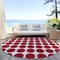 Homeroots 8' Red And Ivory Round Polka Dot Washable Indoor Outdoor Area Rug 614937 - alternate 7