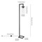 Homeroots 67" Black Reading Floor Lamp With Clear Transparent Glass Drum Shade 523403 - alternate 9