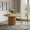 Homeroots 52" Brown Solid Wood Pedestal Base Round Top Dining Table 720999 - alternate 6