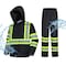 Protectx Safety Rain Jacket and Pant Suits, Polyester, Black, M ST-RS150D-BKBKY-M-01 - alternate 1