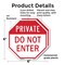 Signmission Private Do Not Enter, 6 inch X 6 inch, Plastic Sign, 2PK OC-P-2PACK-6-137 - alternate 7