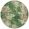 Homeroots 8' Fern Green And Beige Round Abstract Washable Indoor Outdoor Area Rug 630683 - alternate 6