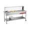Vevor 8 Pans + 2 Pots Commercial Food Warmer Steam Table with Undershelf Shield SKT2*1/1-6*1/3-6L*2 - alternate 1