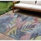 Homeroots 8' X 10' Denim Blue And Blush Floral Washable Indoor Outdoor Area Rug 611105 - alternate 1