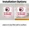 Signmission Alligator Warning Shield Sign Do Not Fee, 4 inch X 4 inch, Vinyl Decal, 2PK SHI-D-2PACK-4-355 - alternate 6