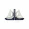 Homeroots Set of Two 5" Blue And White Cast Iron Sailboat Decorative Bookends, 2PK 483279 - alternate 8