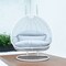 Leisuremod White Wicker Hanging 2 person Egg Swing Chair with Light Grey Cushions ESCW-57LGR - alternate 8
