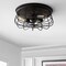 Jonathan Y Calvia 15.7" 3-Light Farmhouse Metal Cage Flush Mount, Oil Rubbed Bronze JYL9538A - alternate 9