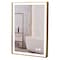 Fab Glass And Mirror LED Lighted Bathroom Mirror 24 x 36inch, Champagne Gold Framed Wall Mounted Dimmable Vanity Mi HC24X36-FG - alternate 1