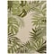 Homeroots 5' X 8' Ivory And Green Palm Leaf Indoor Outdoor Area Rug 548058 - alternate 1