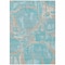 Homeroots 10' X 14' Teal Blue Aqua And Taupe Geometric Washable Indoor Outdoor Area Rug 589439 - alternate 9