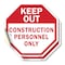 Signmission Keep Out Construction Personnel Onl, 4 inch X 4 inch, Vinyl Decal, 2PK OC-D-2PACK-4-68 - alternate 1