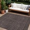 Homeroots 9' X 12' Chocolate And Black Geometric Washable Indoor Outdoor Area Rug 595545 - alternate 1