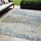 Homeroots 5' X 8' Blue Green And Ivory Abstract Washable Indoor Outdoor Area Rug 604572 - alternate 1