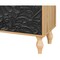Homeroots 68" Natural and Black Distressed Carved Floral Sideboard with Four Doors 568414 - alternate 9