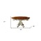 Homeroots 62" Brown And White Oval Solid Wood Pedestal Base Dining Table 347324 - alternate 4