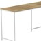 Homeroots 58" Natural and White Wood and Metal Corner Computer Desk 489855 - alternate 5