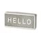 Homeroots 4" Gray And White Galvanized Metal Hello Hand Painted Tabletop Sign 635387 - alternate 7