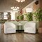 Flash Furniture Dean Club Style Commercial Barrel Accent Armchair, 360 Degree Swivel Metal Base and Sloped Armrests BS-AC22-064-CRM-BCL-GG - alternate 9
