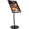 M&T Displays 18x24 Inch Universal Poster Showboard, Lockable Pedestal Menu Holder Aluminum Black UCUS1B0018X2000 - alternate 7