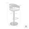 Armen Living Blaise Adjustable Swivel Counter or Bar Stool in Black Metal with Gray Fabric and Faux Leather LCBLBABLK - alternate 8