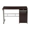 Homeroots 48" Chocolate Wood and Stainless Steel Computer Desk With Three Drawers 723743 - alternate 7