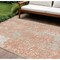 Homeroots 9' X 12' Coral And Ivory Abstract Washable Indoor Outdoor Area Rug 612927 - alternate 1
