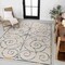 Jonathan Y Danae Classic Cottage Filigree Scroll Reversible Machine-Washable Cream/Navy 5 ft. x 8 ft. Area Rug SVH100B-5 - alternate 8