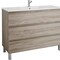 Homeroots 48" Natural Wood Freestanding Bathroom Vanity With White Sink And Three Drawers 624168 - alternate 5
