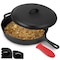 Megachef 12 Inch Pre-Seasoned Cast Iron Skillet with Cast Iron Lid MCCI-7756CV - alternate 1