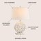 Jonathan Y Dennis 24" Seashell LED Table Lamp, Cream JYL1050A - alternate 9