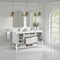 James Martin Vanities 60 in. Double Vanity, Bright White, w/Single Hole 3 CM White Zeus Quartz Top & Backsplash 330-V60D-BW-1WZ - alternate 6